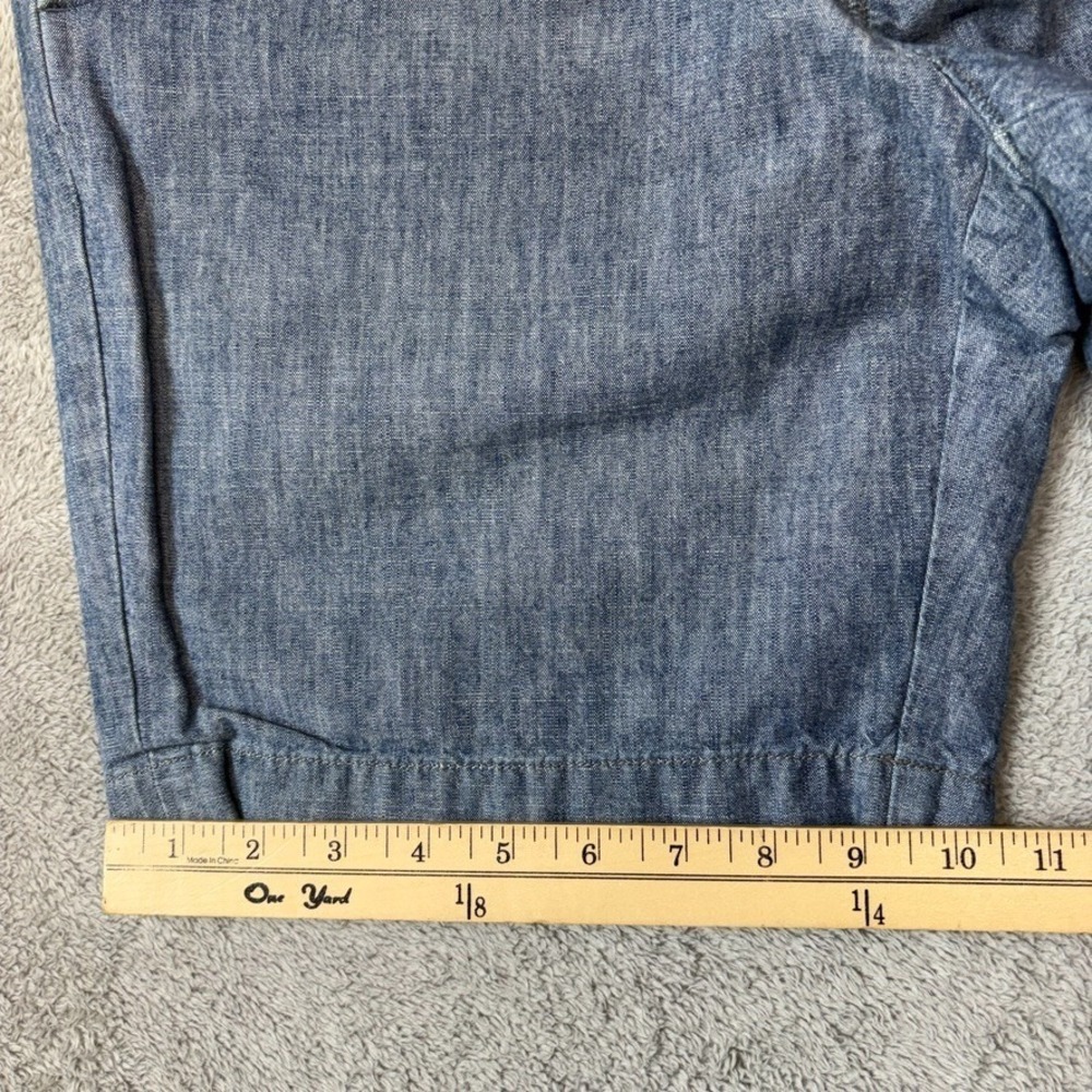 J Crew Shorts Mens 33 Blue Chino Stanton Mid Rise 9" Inseam Chambray Preppy - Picture 6 of 12